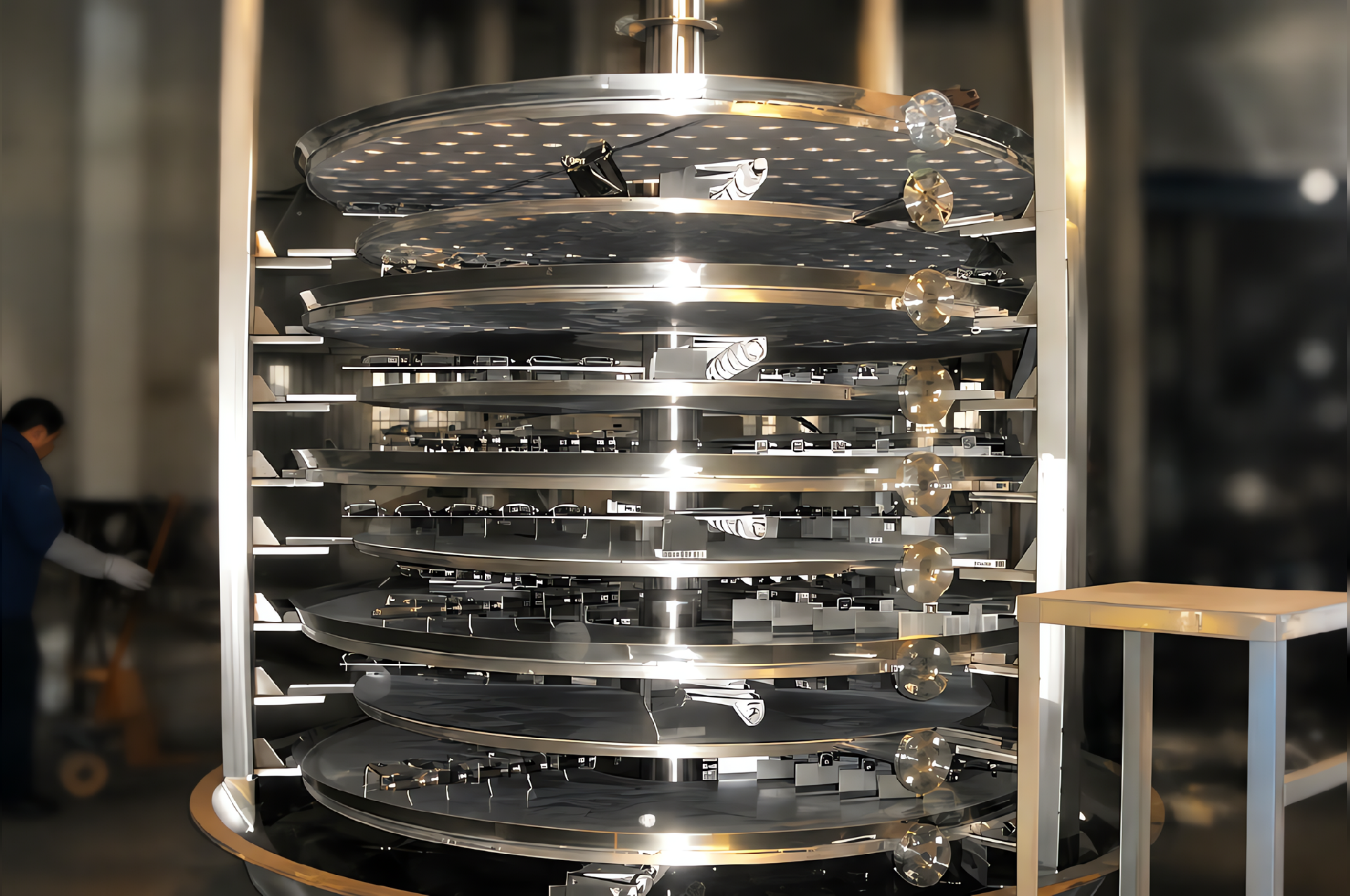 Vertical disc dryer
