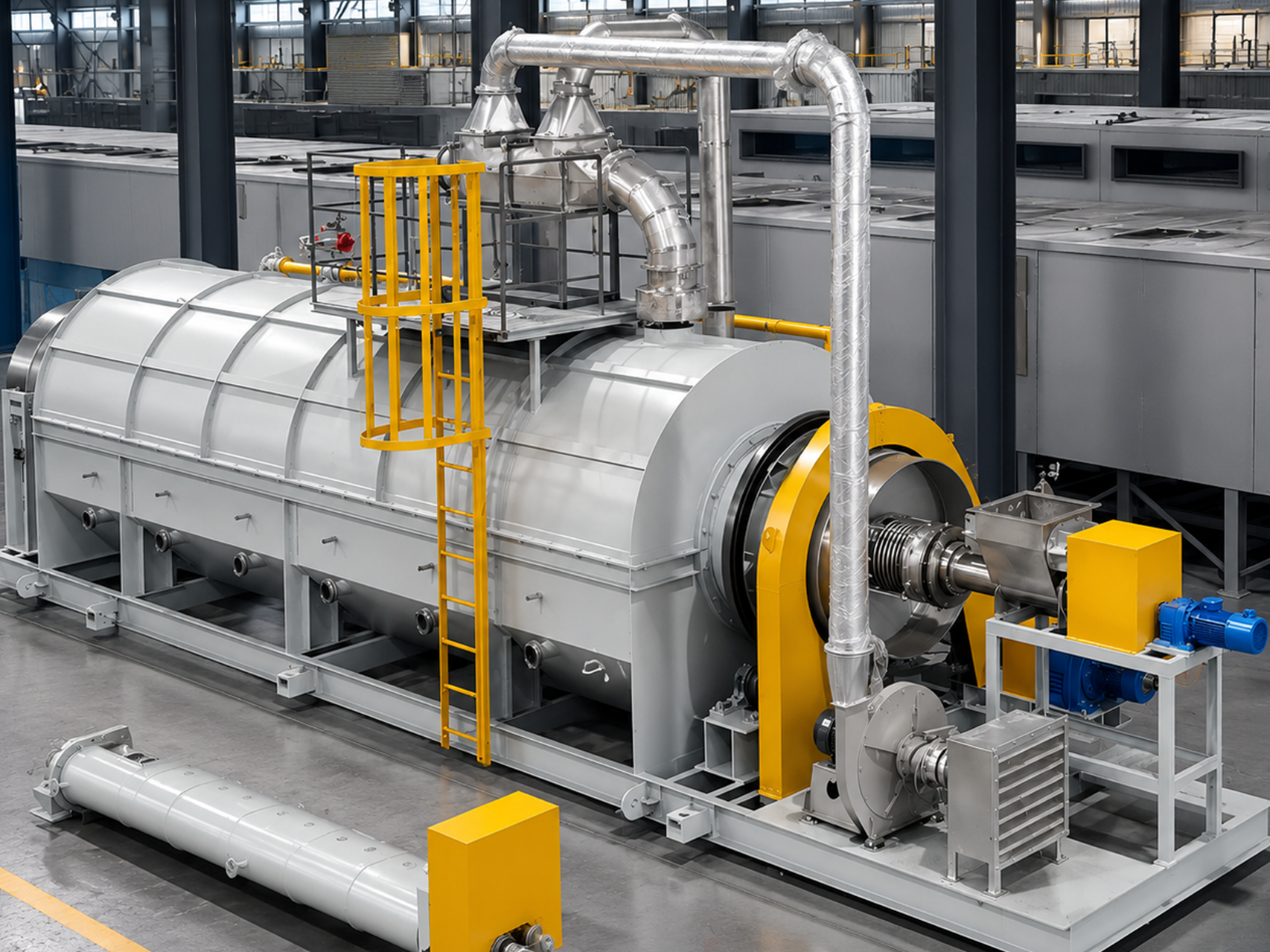 Closed-loop rotary kiln drying system