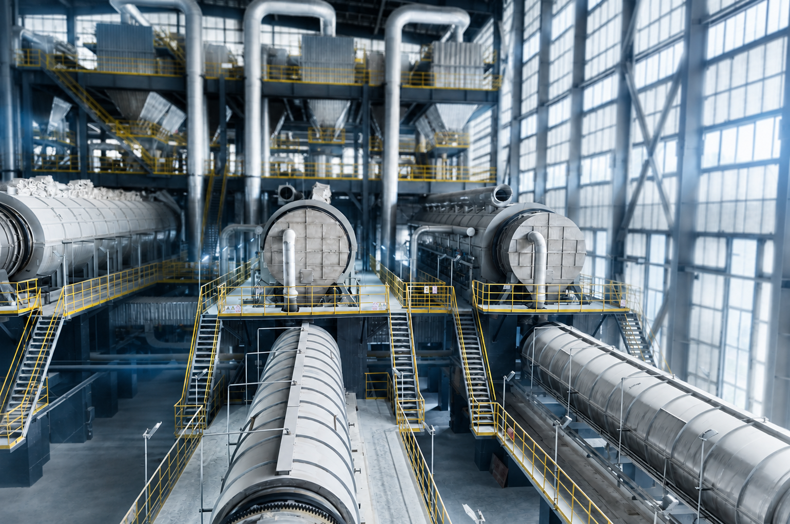 Rotary flash drying of iron phosphate+rotary roasting kiln production line 01